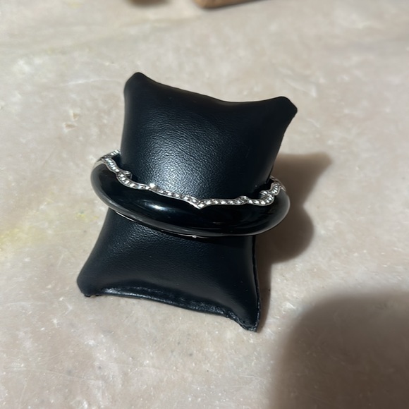 Brighton Black and Crystal Hinged  Bangle NC - Picture 2 of 4